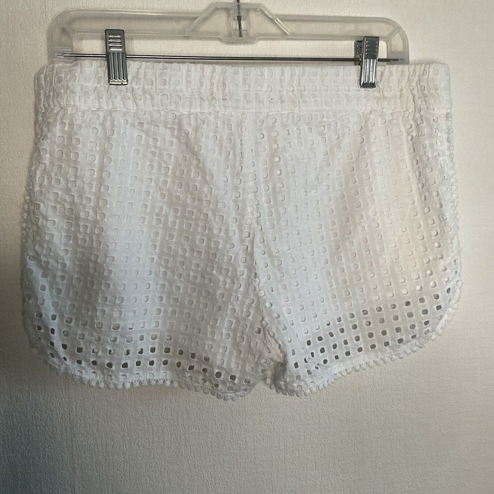 Lilly Pulitzer for Target White Eyelet Lined Lace Chino Shorts Women M China